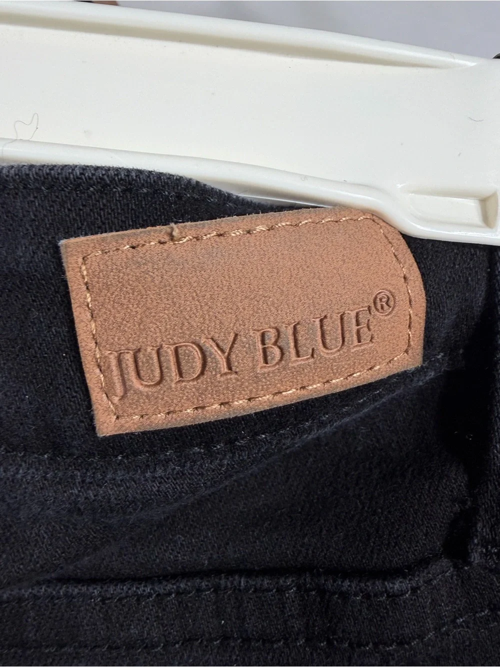 Judy Blue Black High Rise Skinny Jeans Stretchy Distressed Raw Hem